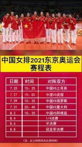 奥运会赛程表2021年