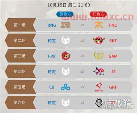 lol2019年全球总决赛赛程