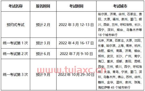 基金考试2022年考试时间