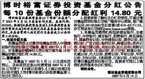 基金分红公告