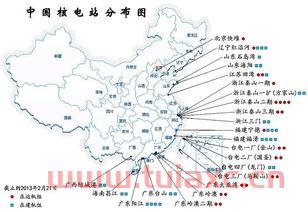 中国核电站分布