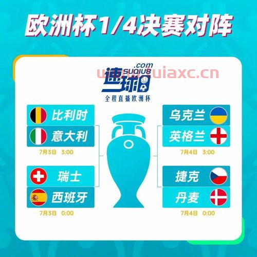2021欧洲杯4强对阵表时间