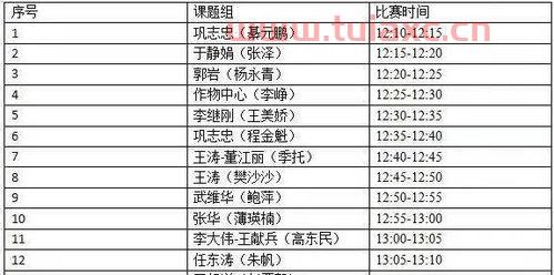 奥运会时间表出炉
